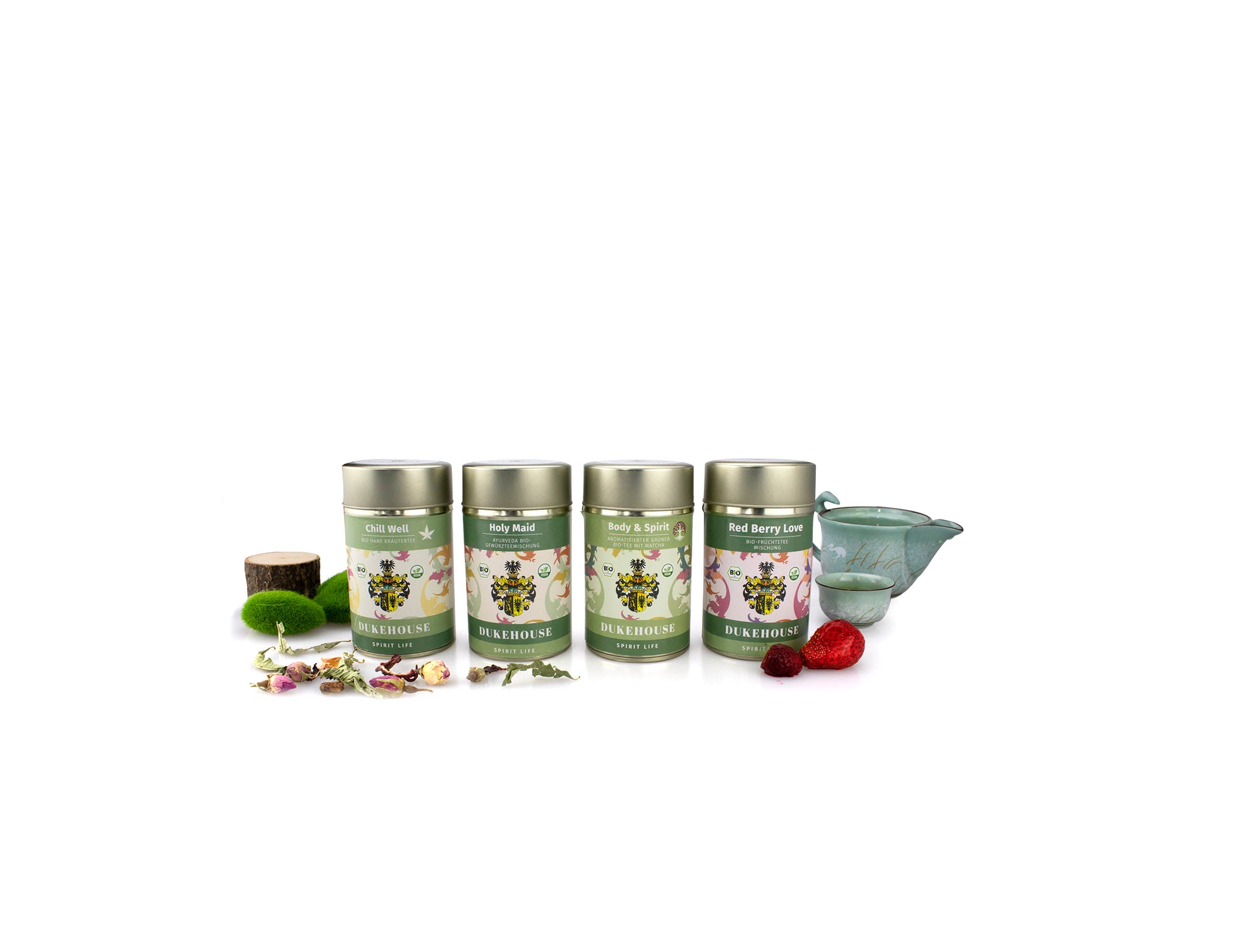 Vier Jahreszeiten Premium Tee Set mit: Ayurveda, Grün & KidsTees